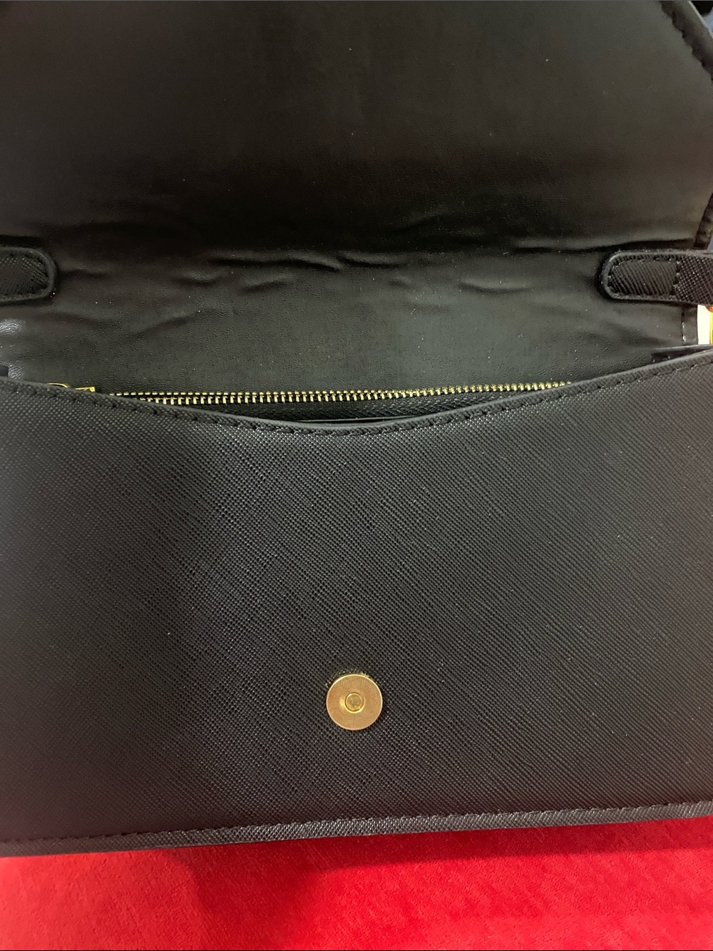 Prada Black Saffiano Envelope Crossbody with Gold Hardware - Picture 3 of 6